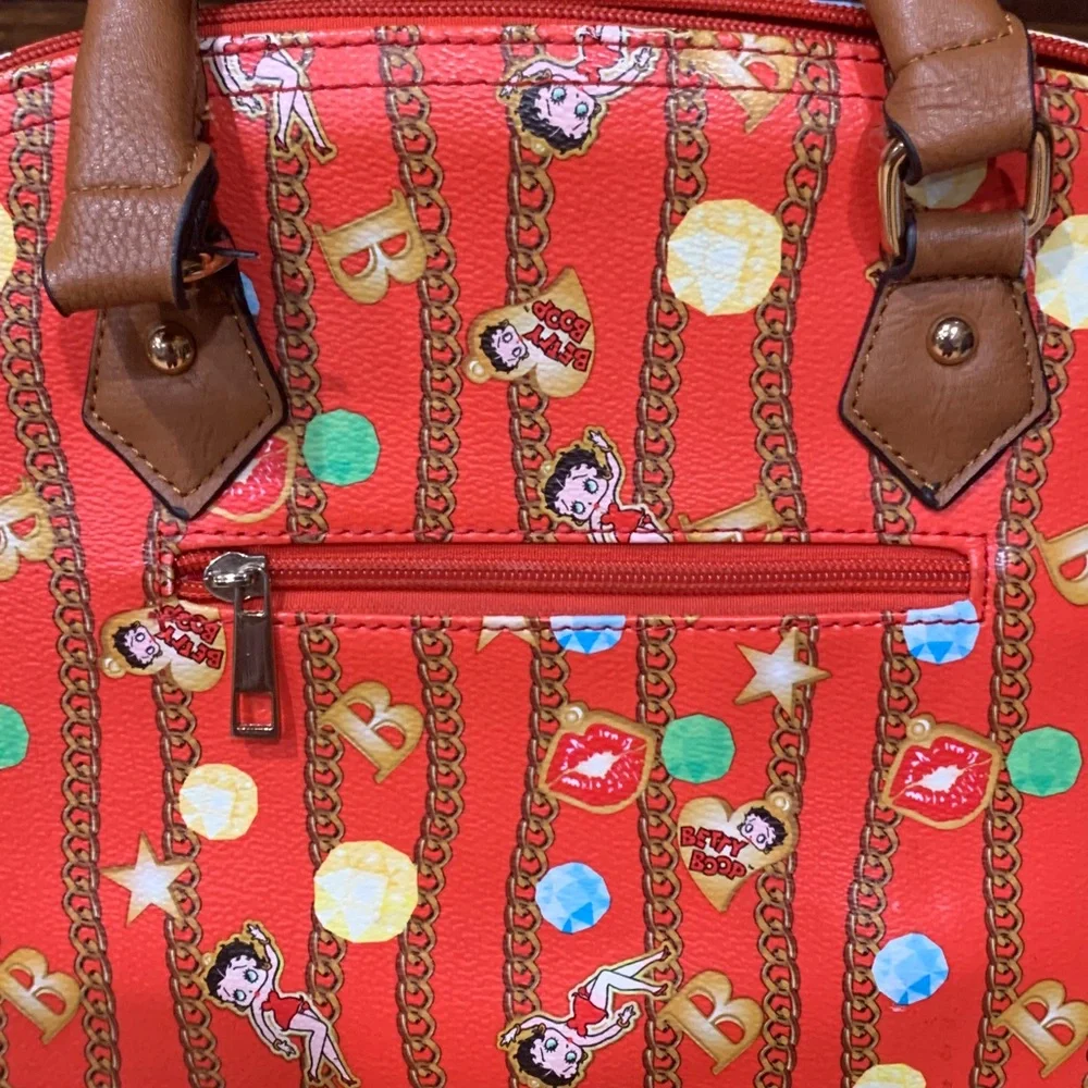 Betty Boop red print pattern purse - Picture 4 of 7